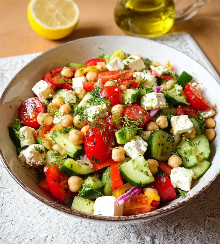 Kichererbsen-Salat mit Feta
