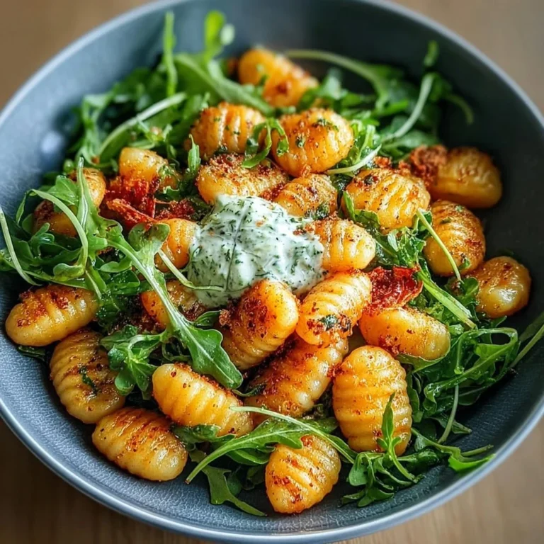 Deliziosa Gnocchi-Salat mit frischem Gemüse und Dressing