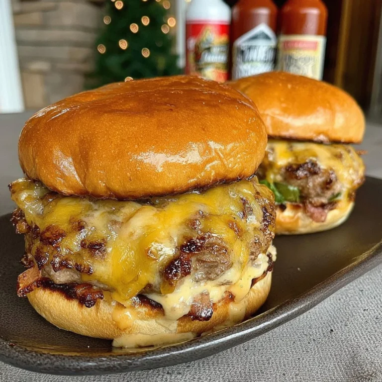 Räucher-Cajun-Burger mit würzigem Fleisch und rauchigen Aromen, serviert mit Beilagen.