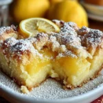 Leckere Zitronen-Pie-Riegel auf einem Teller präsentiert