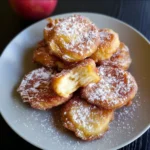 Frisch gebackene Apfelküchlein mit Zimt und Zucker