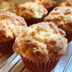 Saftige Apfel-Zimt-Muffins auf einem Kuchenteller mit Zimtstangen