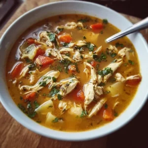 Eine leckere Schüssel Hähnchensuppe aus dem Rezept Heirate Mich