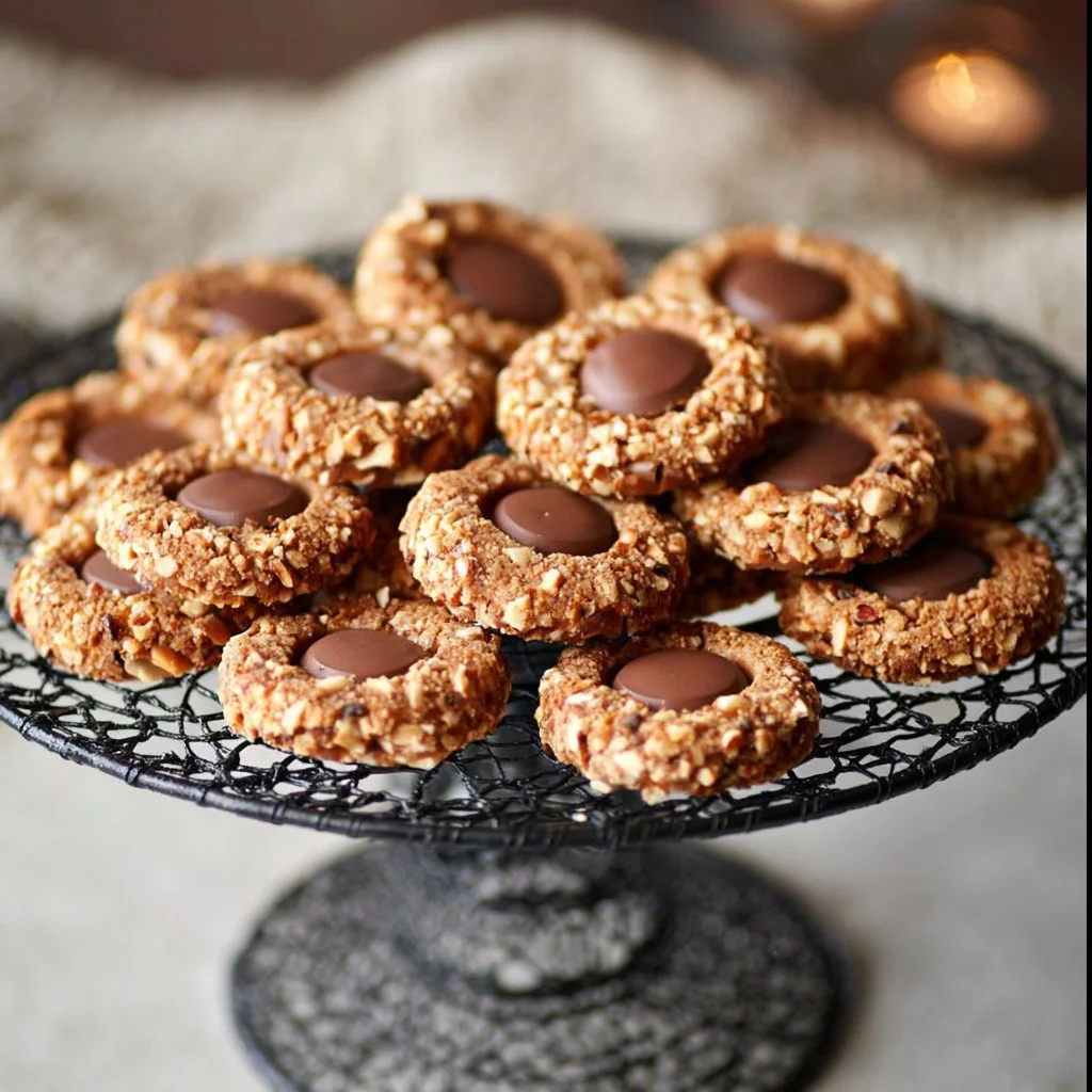 Gesalzene Karamell Toffifee Kekse auf einem Teller
