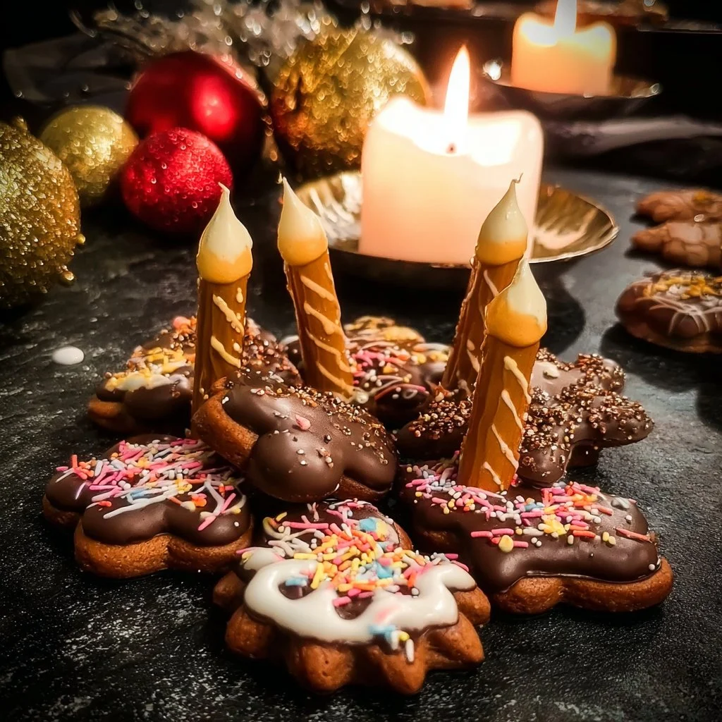 Lebkuchen-Kerze für stimmungsvolle Weihnachtsdekoration