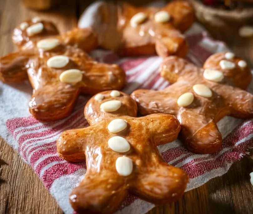 Weiche Lebkuchenmänner zum Ausstechen in festlicher Dekoration