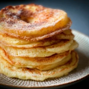 Apfelküchlein ohne Zucker auf einem Teller serviert