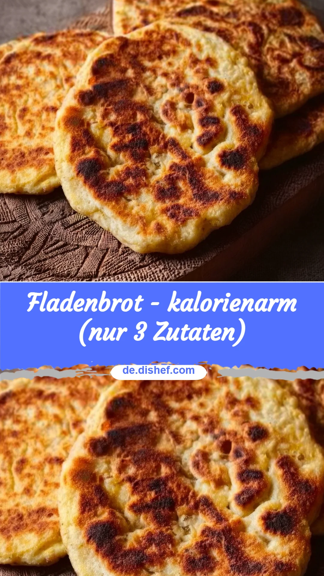 Fladenbrot - kalorienarm (nur 3 Zutaten)