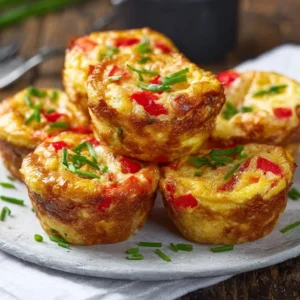 Herzhafte Low Carb Muffins mit Quark auf einem Holzbrett