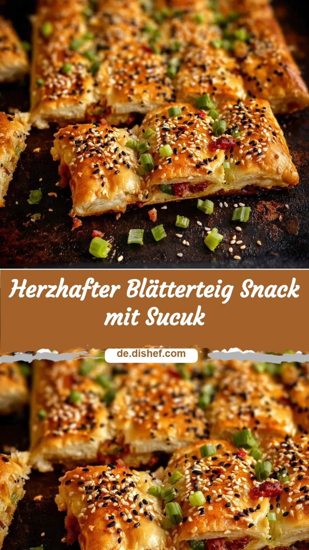 Herzhafter Blätterteig Snack mit Sucuk