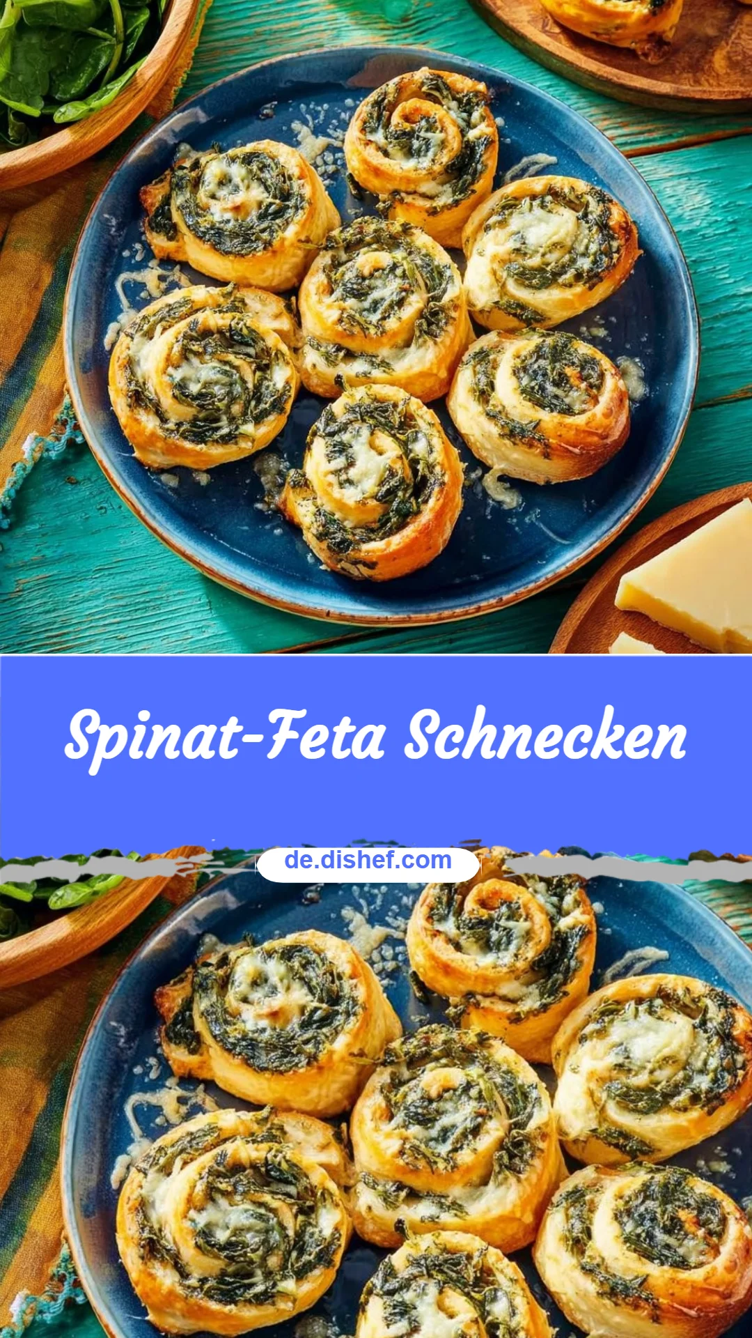 Spinat-Feta Schnecken