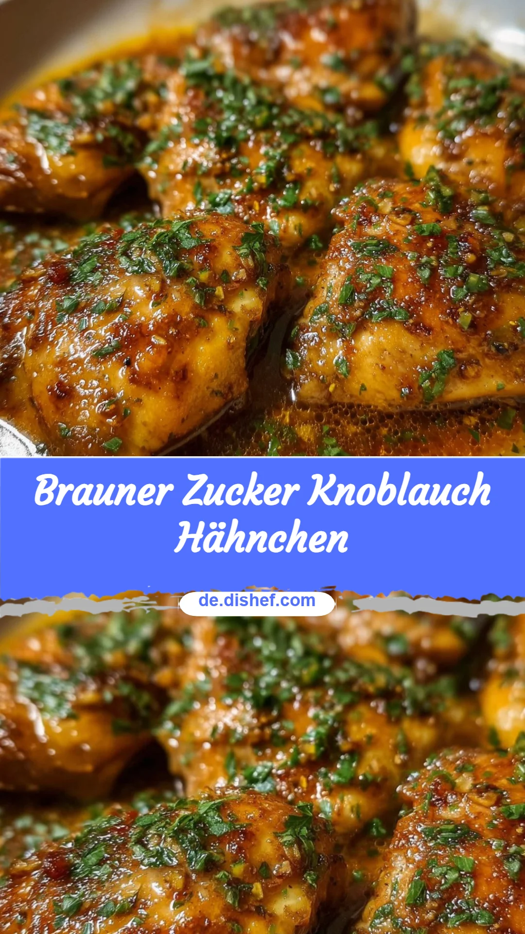 Brauner Zucker Knoblauch Hähnchen