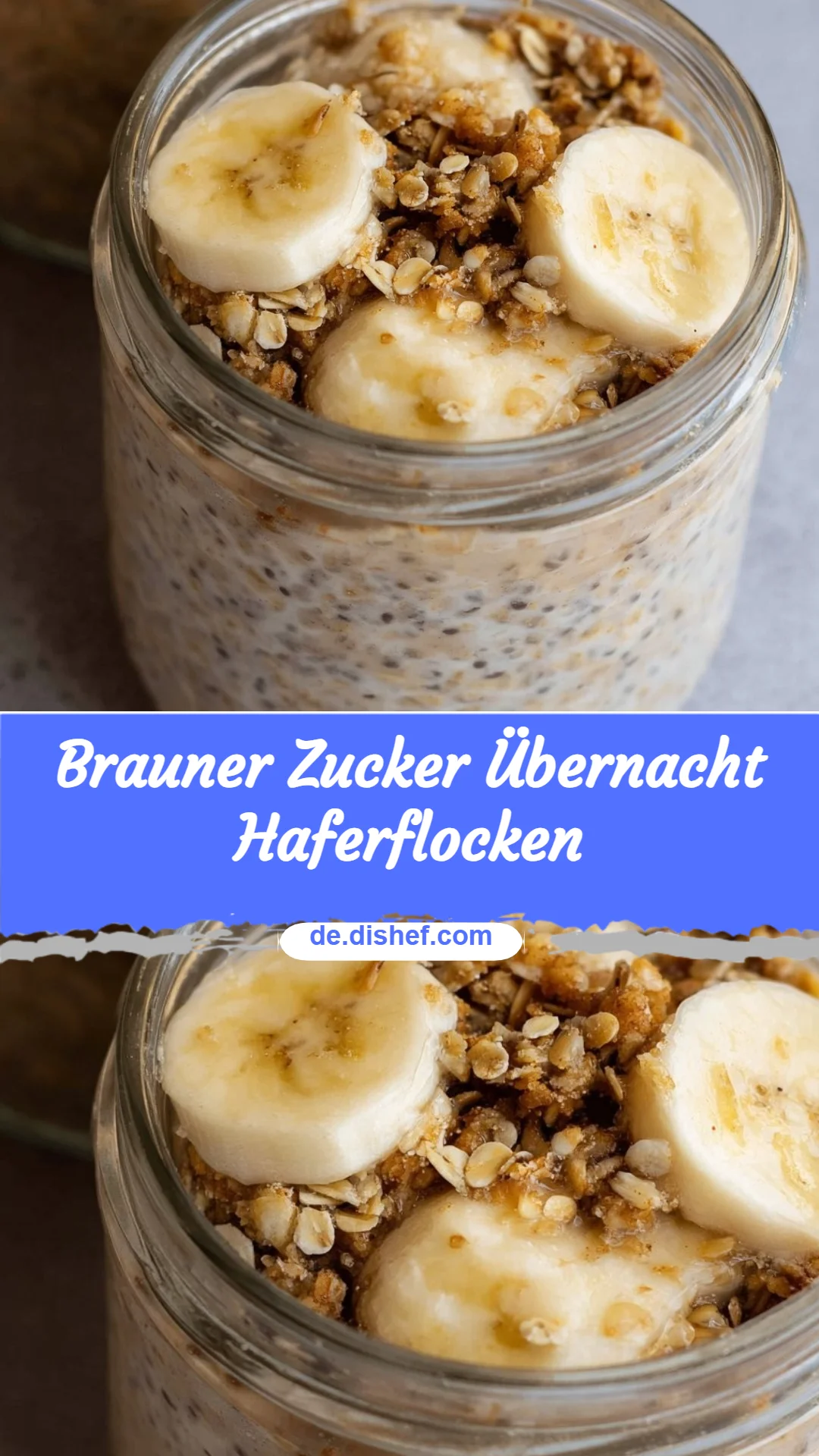 Brauner Zucker Übernacht Haferflocken