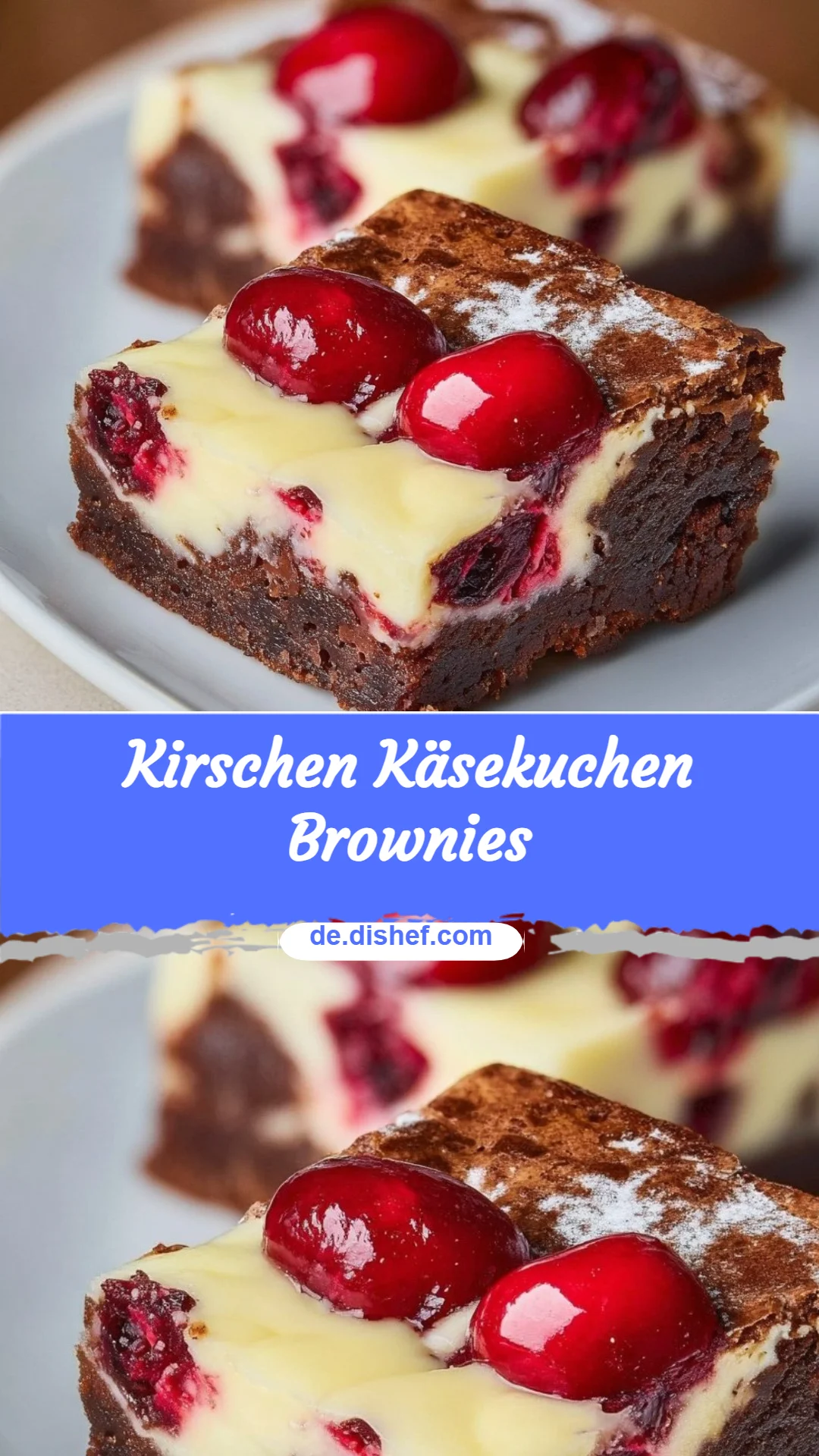 Kirschen Käsekuchen Brownies