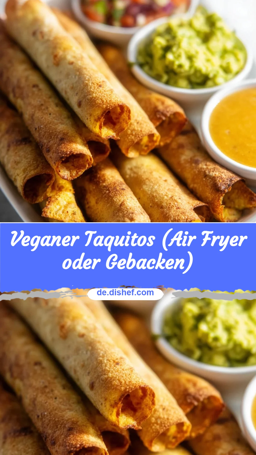 Veganer Taquitos (Air Fryer oder Gebacken)