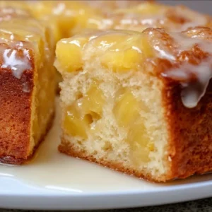 Einfache Oster-Ananas-Himmelstorte mit frischer Ananas und traumhaftem Topping