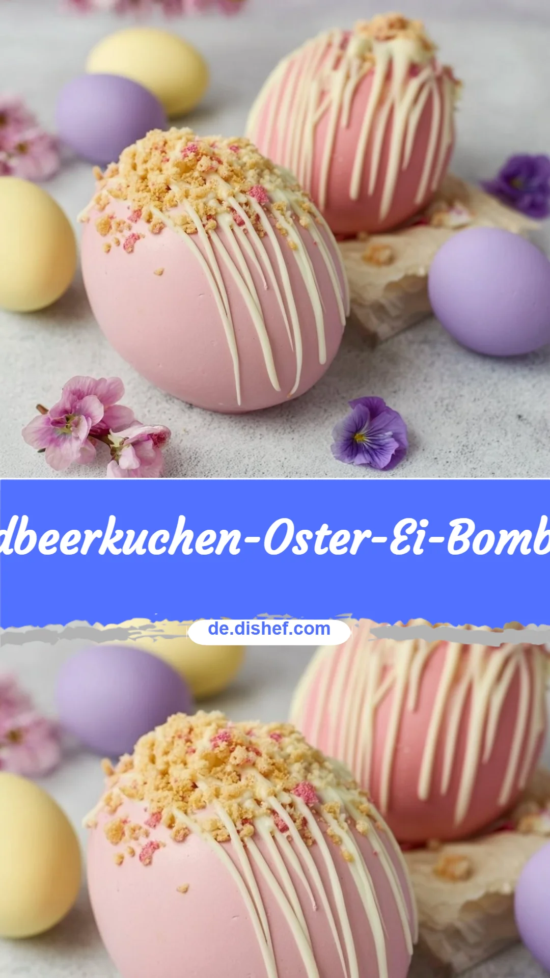 Erdbeerkuchen-Oster-Ei-Bomben
