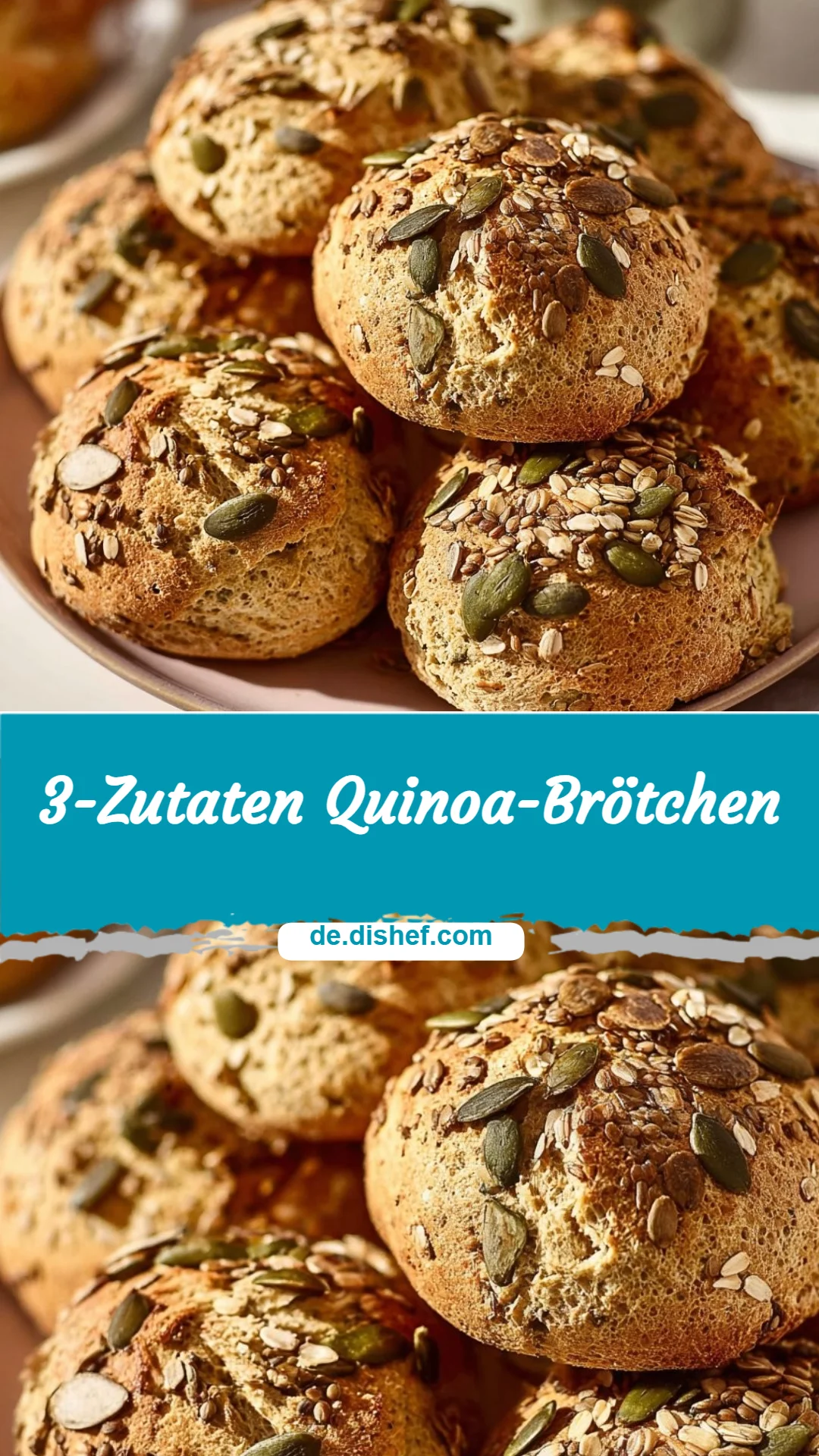 3-Zutaten Quinoa-Brötchen