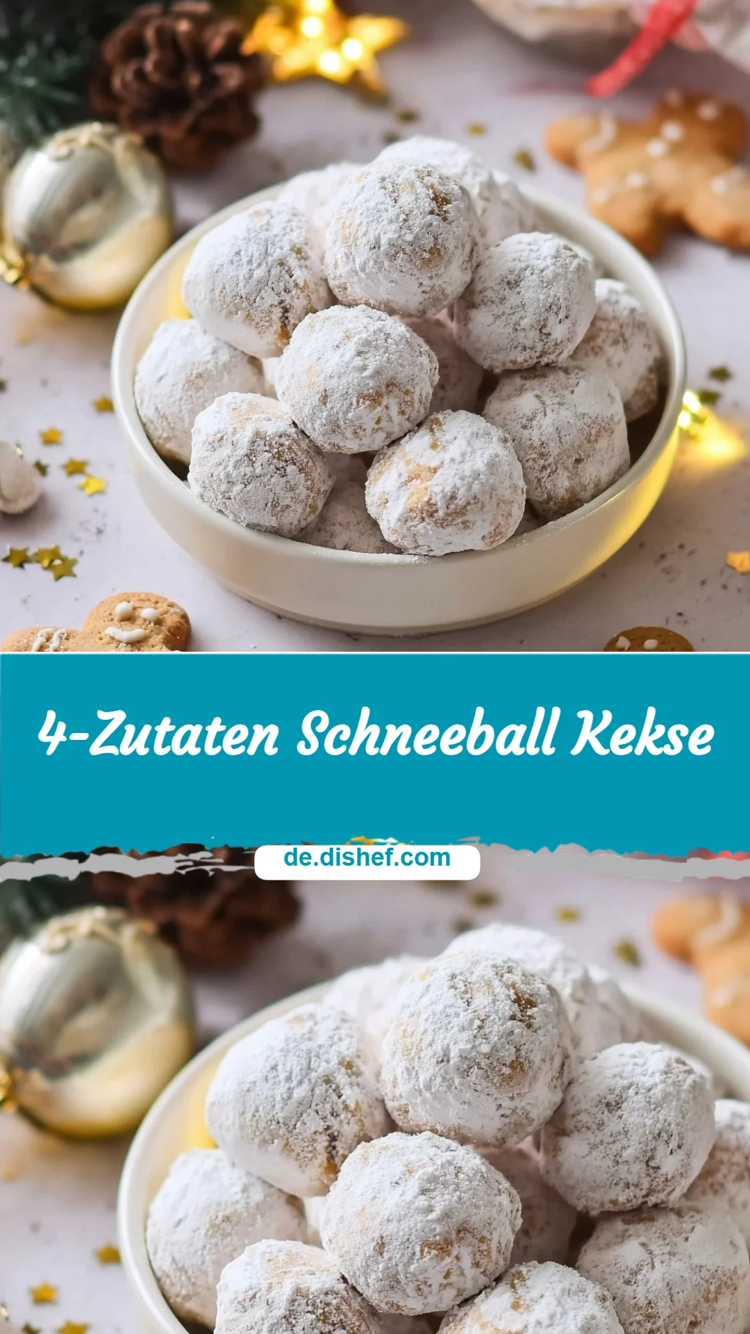 4-Zutaten Schneeball Kekse