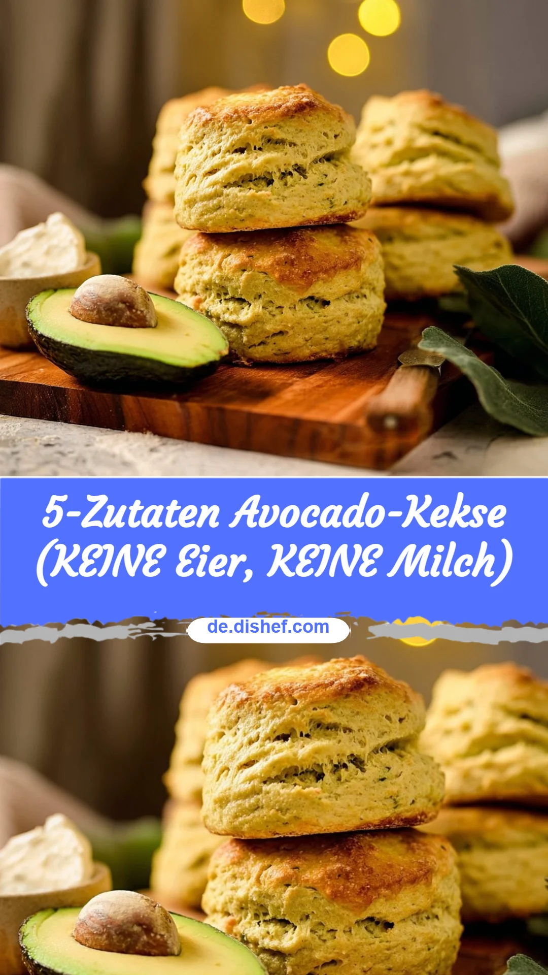 5-Zutaten Avocado-Kekse (KEINE Eier, KEINE Milch)