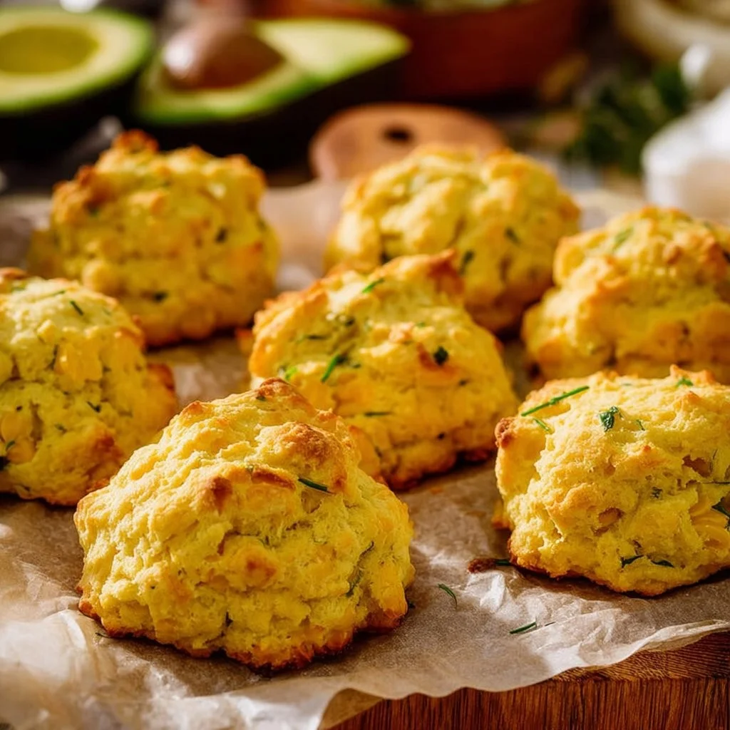 Hausgemachte Mais-Kekse auf einem Teller, frisch gebacken und goldbraun.