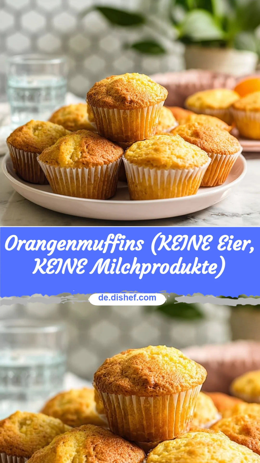 Orangenmuffins (KEINE Eier, KEINE Milchprodukte)