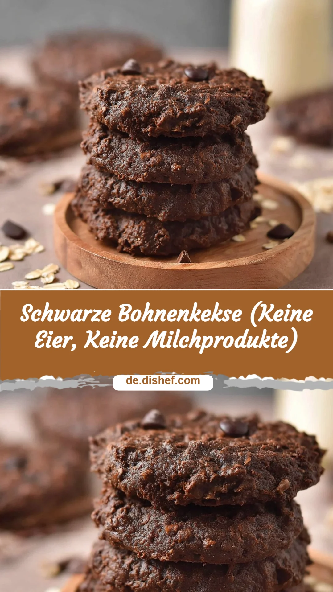 Schwarze Bohnenkekse (Keine Eier, Keine Milchprodukte)